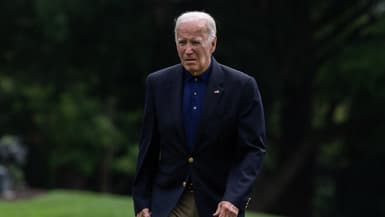 Joe Biden sur la pelouse de la Maison Blanche, le dimanche 22 septembre 2024.