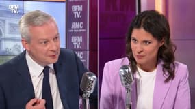 Apolline de Malherbe reçoit Bruno Le Maire, ministre de l’Économie, des Finances et de la Souveraineté industrielle et numérique, dans "L'interview" sur BFMTV et RMC, ce mercredi 8 juin 2022.

Apolline de Malherbe reçoit à 8h35 les candidats à la présidentielle pour une interview en direct et en simultané sur BFMTV et RMC. Chaque matin un face-à-face vérité, sans concession avec la candidate ou le candidat du jour.

BFMTV, 1ère chaine d’information en continu de France, vous propose toute l’info en temps réel avec 18h d’antenne live par jour et des directs partout à travers le monde où l'actualité le nécessite. BFMTV, c'est aussi les débats et les grands reportages d'actualité. Retrouvez BFMTV sur le canal 15 de la TNT et sur BFMTV.com.
