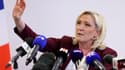 Marine Le Pen en conférence de presse le 12 avril 2022