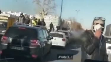 Vue depuis le fourgon samedi.