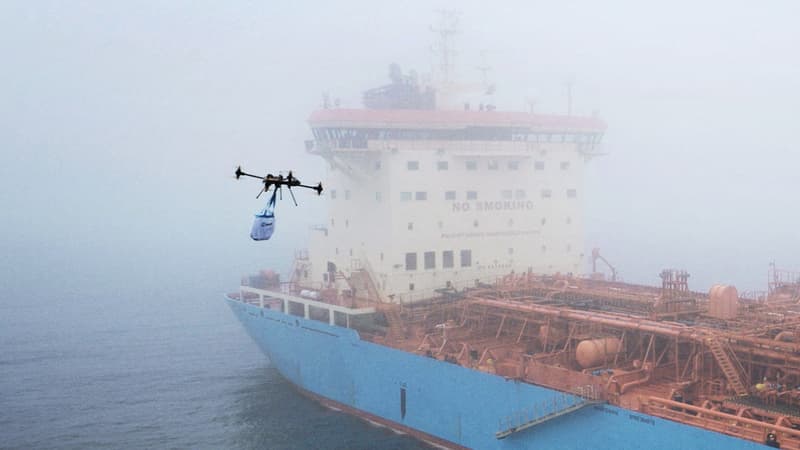 Le Français Xamen a conçu le drone testé par Maersk pour effectuer des missions dans les environnements explosifs.