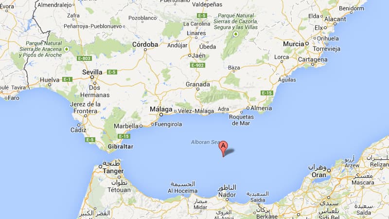 Le bateau a été intercepté samedi au large de l'île d'Alboran.