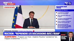 Emmanuel Macron: "Si Israël devait être attaqué dans le cadre d'une représaille par l'Iran, la France participerait aux opérations de protection et de défense"