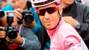 Vincenzo Nibali en rose à Turin,, théâtre de la dernière étape du Giro (Astana).