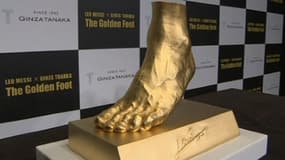 Une reproduction en or, du pied du Ballon d'or Lionel Messi, va être mise en vente cette semaine par un joaillier japonais.