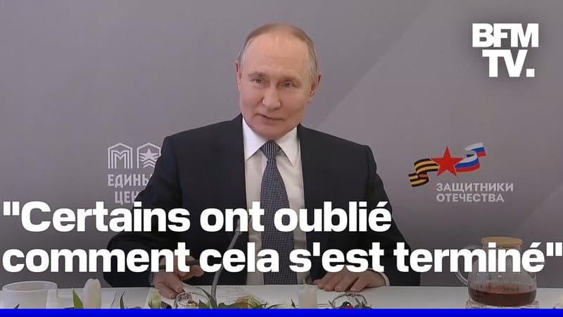 Vladimir Poutine répond à Emmanuel Macron, en évoquant les pertes humaines qu'avait subi l'armée de Napoléon en 1812