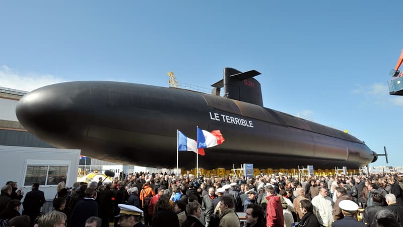 Le Terrible, ici lors de son inauguration en 2009, est l'un des quatre sous-marins nucléaires lanceurs d'engins français