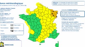Cinq départements de l'Est de la France sont placés en vigilance orange aux orages.