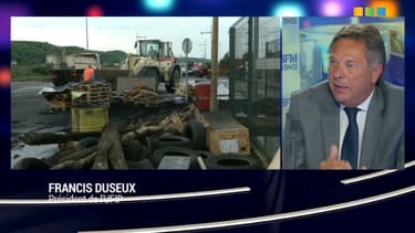 Le président de l'Ufip, Francis Duseux, plaide pour une intervention des forces de l'ordre dans la grève des transporteurs de matières dangereuses.