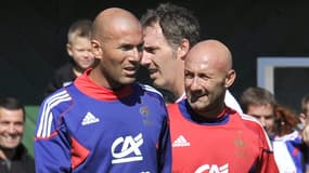 Zinedine Zidane et Fabien Barthez