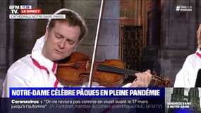 À Notre-Dame, le violoniste Renaud Capuçon joue pour célébrer Pâques