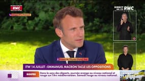 Interview du 14-Juillet: Emmanuel Macron tacle les oppositions