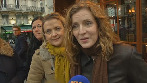 La candidate UMP à la mairie de Paris dans les rues de Paris le 22 décembre 2013.