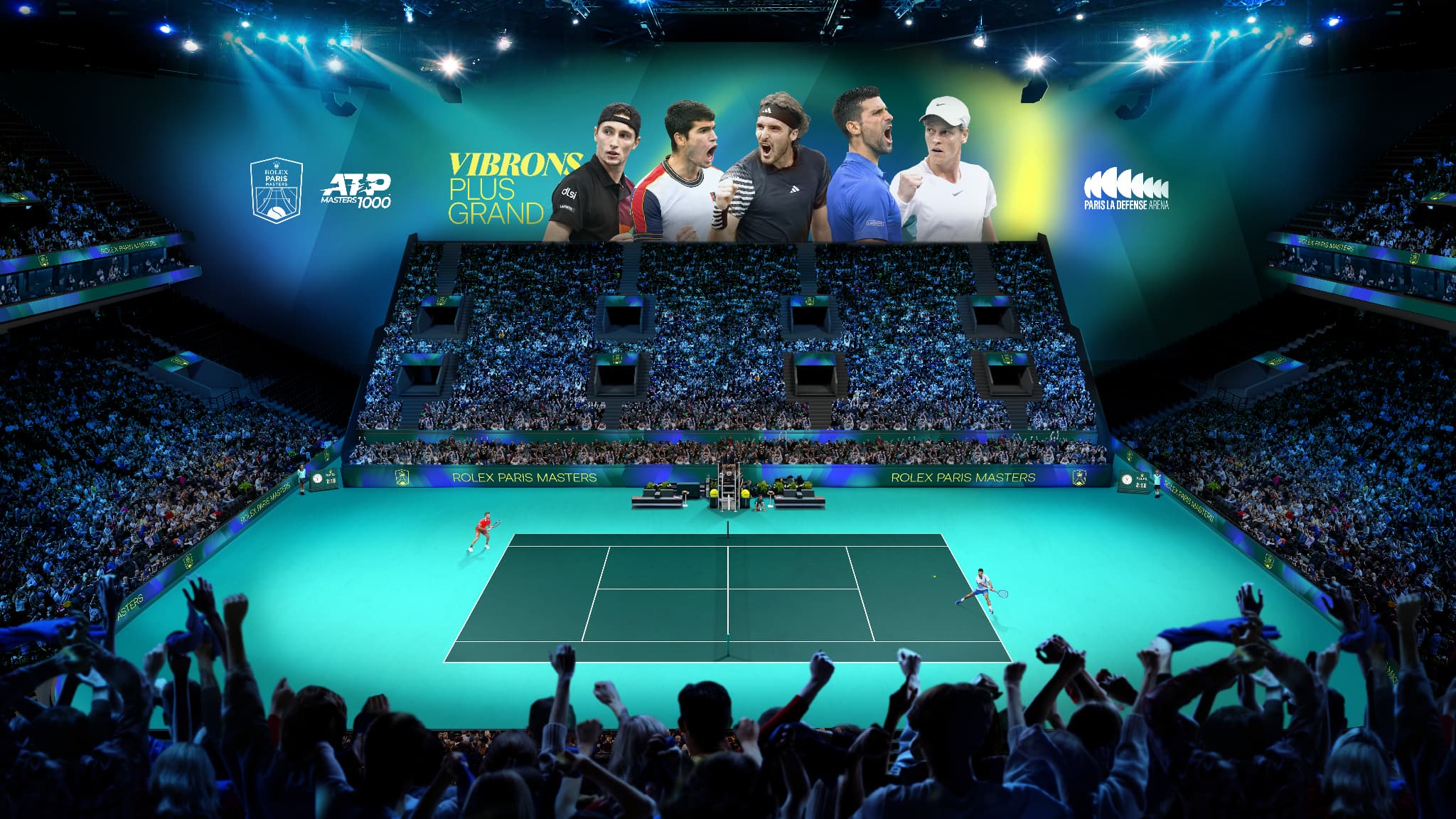 Voici à quoi devrait ressembler le central du Masters 1000 de Paris dans sa nouvelle configuration, à La Défense Arena Voici à quoi devrait ressembler le central du Masters 1000 de Paris dans sa nouvelle configuration, à La Défense Arena