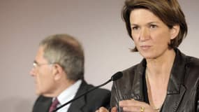 Isabellle Kocher désormais favorite pour succéder à Gérard Mestrallet (à gauche) 