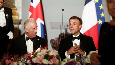 Charles III et Emmanuel Macron, le 20 septembre 2023 à Versailles
