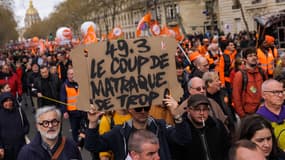 Dans la manifestation parisienne contre la réforme des retraites du 6 avril 2023.