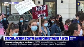 Crèche : action contre la réforme Taquet à Lyon