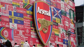 Le logo d'Arsenal, à Londres le 19 mars 2023