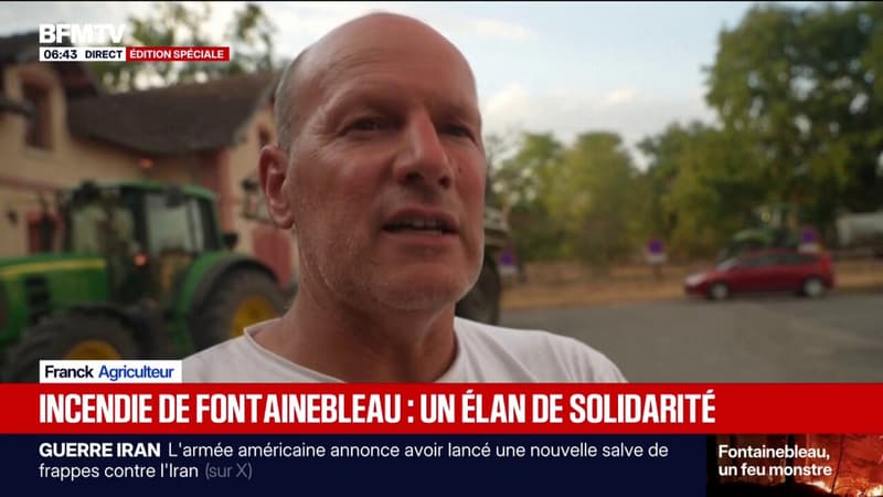 "J'ai arrêté la moisson pour sauver la forêt": près de Fontainebleau, les riverains s'organisent pour venir en aide aux pompiers