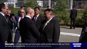 La poignée de main entre Vladimir Poutine et Kim Jong Un au cosmodrome russe de Vostotchny