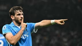 Khvicha Kvaratskhelia avec Naples face au Milan AC le 29 octobre 2024.