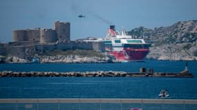 Le bateau de croisière Danielle-Casanova, de Corsica Linea, arrive à Marseille, France, le 2 juin 2020.