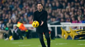 Xavi lors du match Villarreal-Barça (3-5, Liga), le 27 janvier 2024