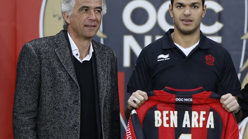 Jean-Pierre Rivère, le président de Nice, et Hatem Ben Arfa