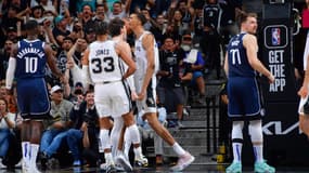 Victor Wembanyama lors de son premier match de NBA entre San Antonio et Dallas, le 25 octobre 2023