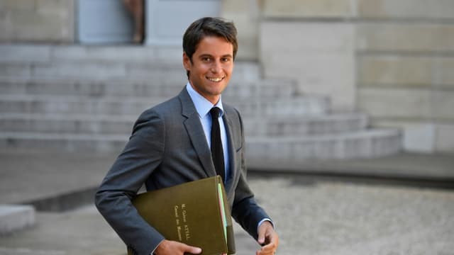 Le porte-parole du gouvernement Gabriel Attal à l'Elysée, le 25 août 2021