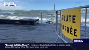 Alpes-Maritimes: un coup de mer provoque des dégâts sur le littoral