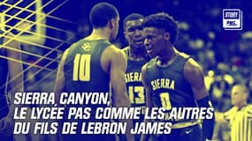 Bronny James (numéro 0), Amari Bailey (de dos) et Shy Odom, partenaires de jeu au lycée de Sierra Canyon en Californie
