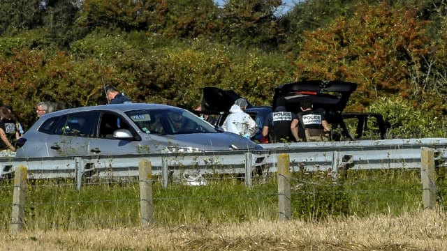 La voiture du suspect.