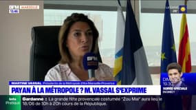Métropole Aix-Marseille: sa présidente Martine Vassal revient sur sa proposition à Benoît Payan
