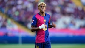 Lamine Yamal lors du match Barcelone-Villarreal (2-3, Liga), 18 mai 2025