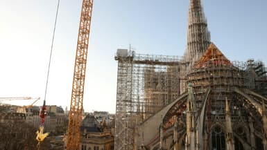 Le chantier de Notre-Dame de Paris le 16 décembre 2023