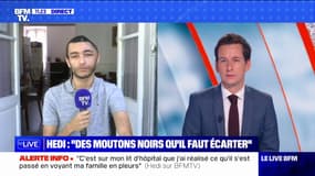Victime d'un tir de LBD à Marseille, Hedi confie sur BFMTV "ne pas pouvoir" se regarder le miroir