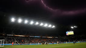 Un éclair durant le match de Coupe du monde des clubs entre Salzbourg et Pachuca, le 19 juin 2025