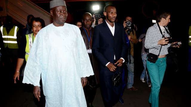 Lassana Bathily à son arrivée à Bamako, le 28 janvier.