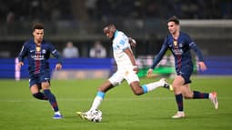 Geoffrey Kondogbia lors du Trophée des champions entre le PSG et l'OM (2-2, 4 t.a.b. 1), le 8 janvier 2026 