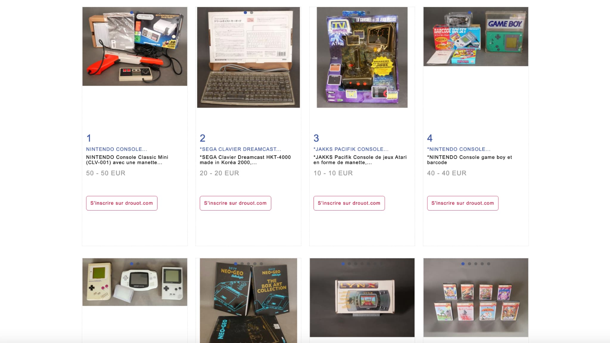 Lors de la Paris Games Week, 93 lots de consoles et jeux vidéo sont mis aux enchères.