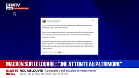 Vol au Louvre: sur X, Emmanuel Macron assure "qu'ils retrouveront les œuvres et les auteurs seront traduits en justice"