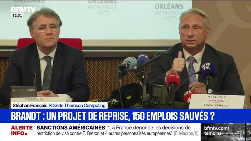 Brandt: le potentiel repreneur de Brandt prévoit de sauver 150 emplois sur les 350 du site d'Orléans