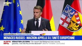 Emmanuel Macron: "La guerre revient sur notre sol par l'agression russe en Ukraine"