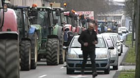 Une manifestation d'agriculteurs (illustration).