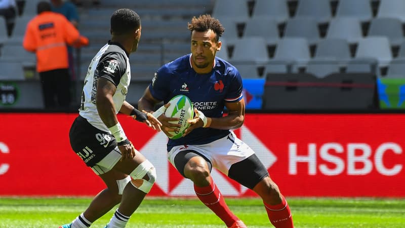 Paulin Riva lors du World Sevens Series avec l'équipe de France, 9 décembre 2023