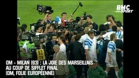 OM - Milan (93) : La joie des Marseillais au coup de sifflet final (OM, folie européenne)