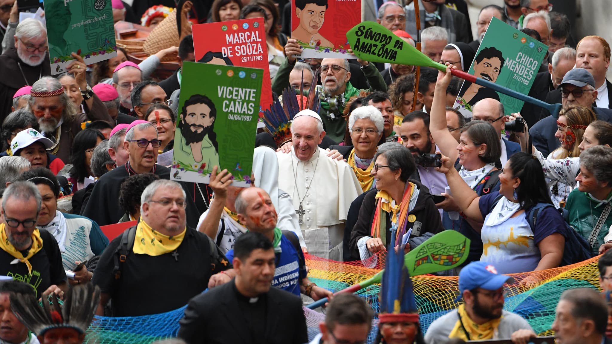 Le pape François lors de l'ouverture d'un synode sur l'Amazonie au Vatican, le 7 octobre 2019.