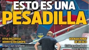 "C'est un cauchemar", titre le journal Sport